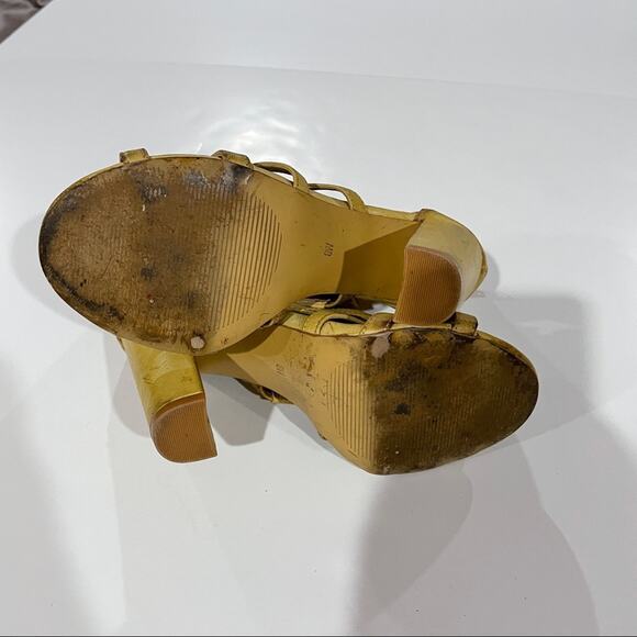 Torrid Tan Woven Block High Heel Open Toe Sandals Size 8 Wide - Picture 7 of 10